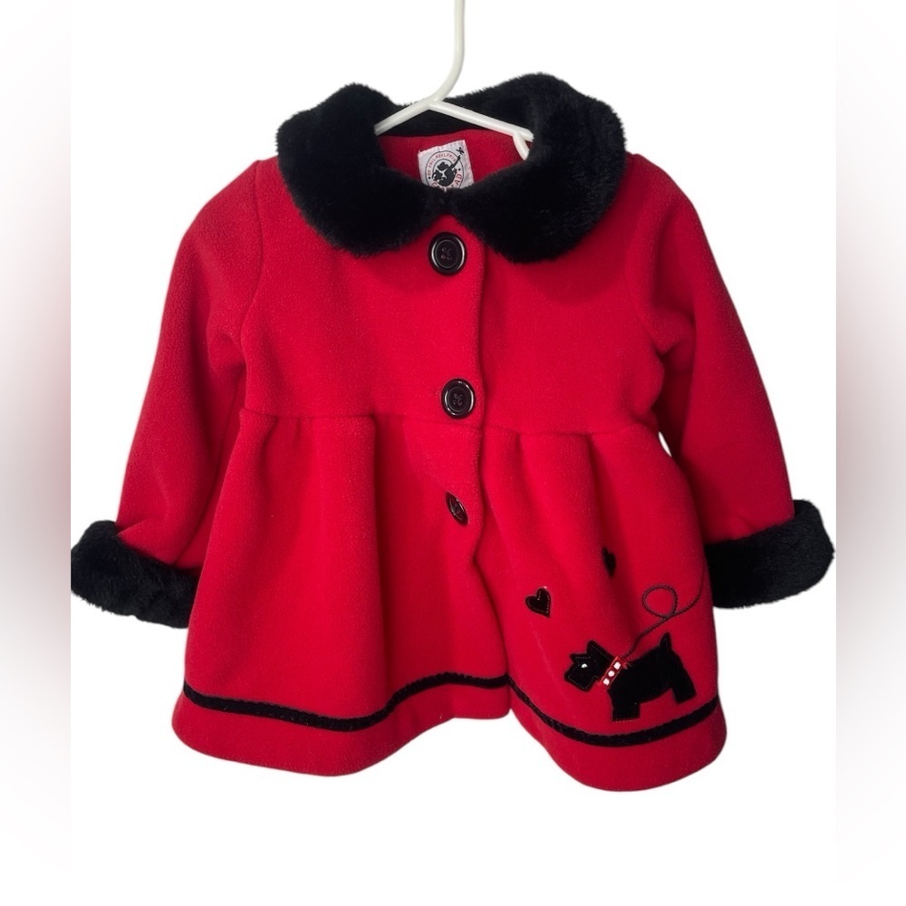 Goodlad Toddlers Red and Black Button Dress-Up Coat Size 24 Months